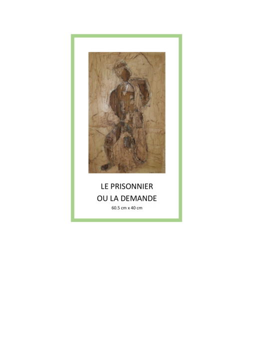 Collagen mit dem Titel "Le Prisonnier" von Jacques Chevalier, Original-Kunstwerk, Collagen
