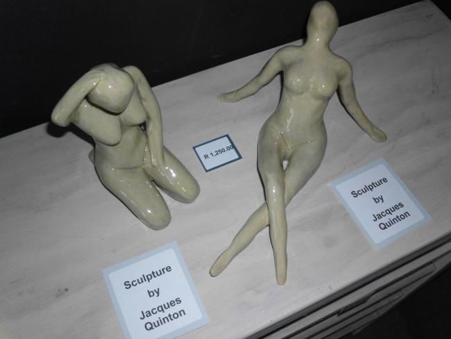 Sculpture titled "sensual ladies" by Jacques Quiton, Original Artwork, Ceramics