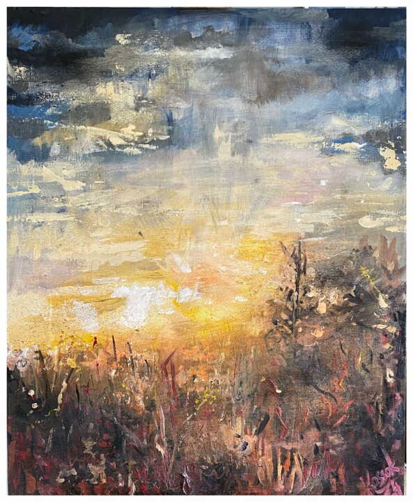 Malarstwo zatytułowany „Meadow II” autorstwa Jakub Kossakowski (Art After Hours), Oryginalna praca, Akryl