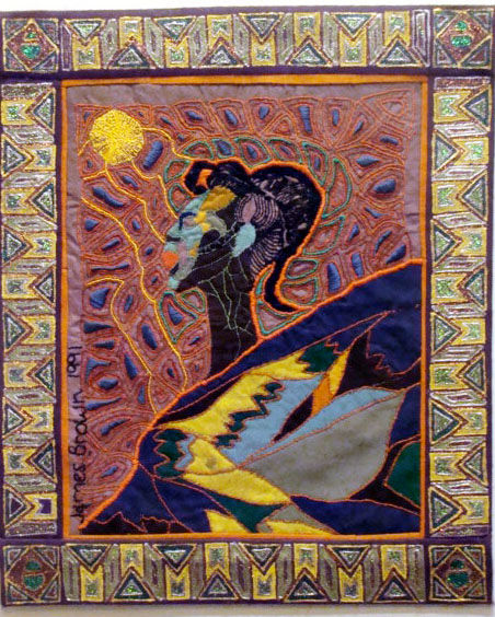 Arte textil titulada "Zamani.jpg" por James Brown, Jr., Obra de arte original