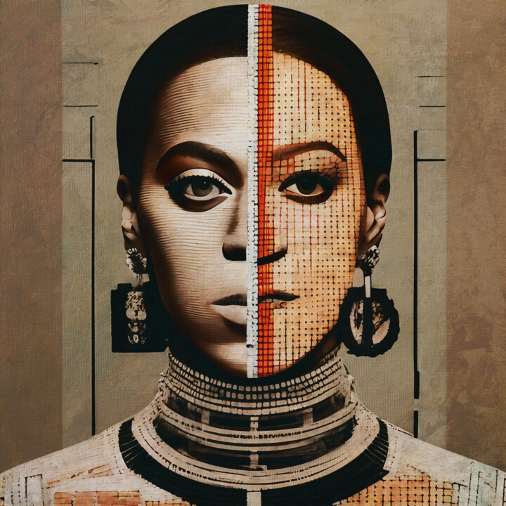 Digital Arts titled "Two faces one woman" by Jan Keteleer, Original Artwork, Digital Photography