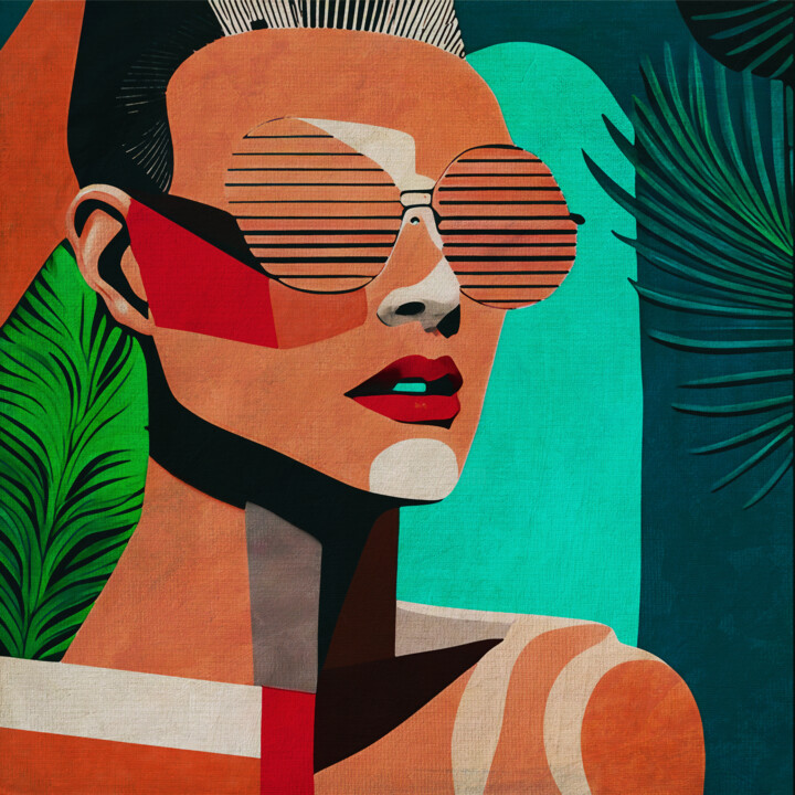 Arts numériques intitulée "The blinded woman" par Jan Keteleer, Œuvre d'art originale, Peinture numérique