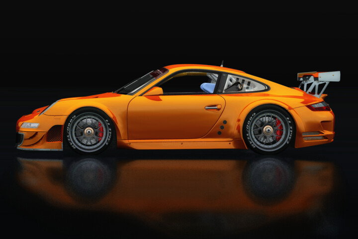 「Porsche 997 GT3 RS…」というタイトルのデジタルアーツ Jan Keteleerによって, オリジナルのアートワーク, デジタル絵画