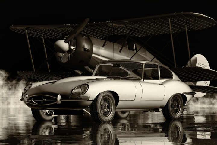 Digital Arts με τίτλο "Jaguar E Type Class…" από Jan Keteleer, Αυθεντικά έργα τέχνης, 3D Μοντελοποίηση