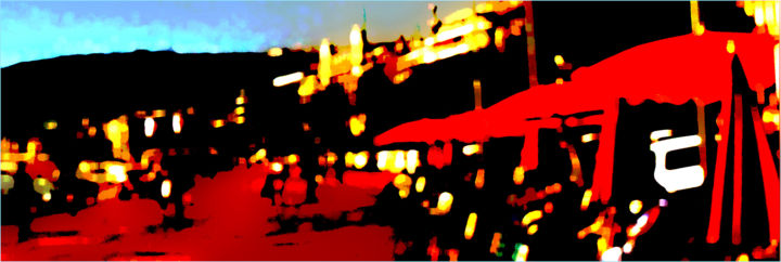 Digital Arts titled "COTE D'AZUR  IMPRES…" by Janos Gardonyi, Original Artwork, Digital Painting