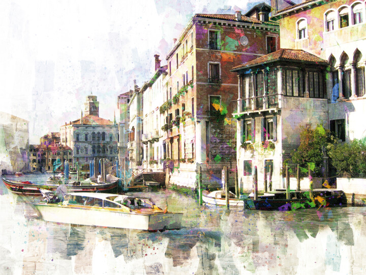 Arte digital titulada "Apuntes de Venecia…" por Javier Diaz, Obra de arte original, Fotografía manipulada