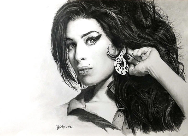 "Amy Winehouse" başlıklı Resim Jerome tarafından, Orijinal sanat, Grafit