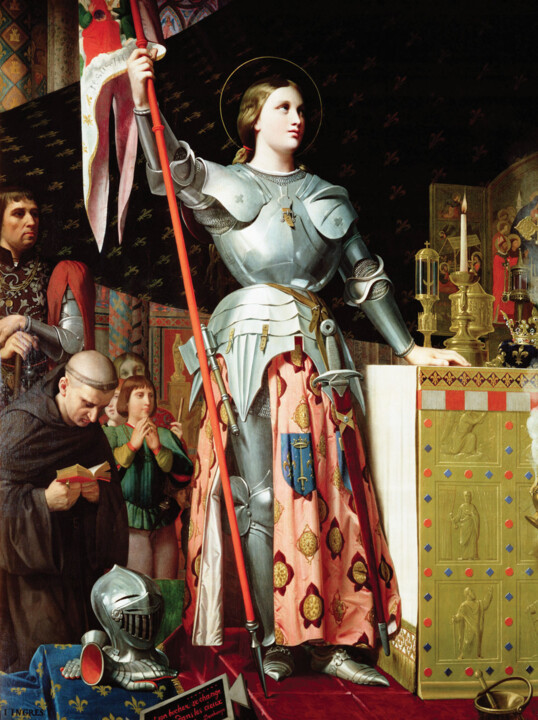 Malarstwo zatytułowany „Jeanne d’Arc au sac…” autorstwa Jean-Auguste-Dominique Ingres, Oryginalna praca, Olej