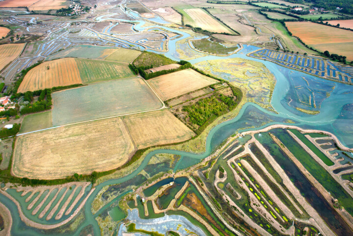 Arts numériques intitulée "Marais salants 1" par Jean-Claude Mathier, Œuvre d'art originale, Photographie non manipulée