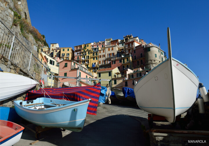 Fotografie getiteld "Manarola 2" door Jean-Claude Mathier, Origineel Kunstwerk, Digitale fotografie