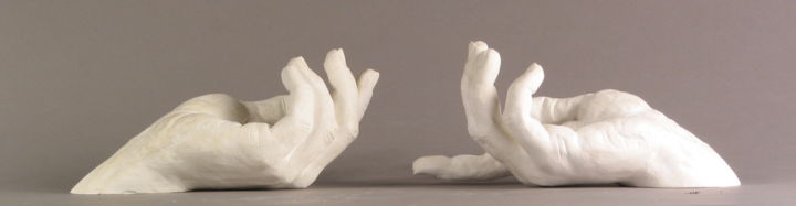 Sculpture titled "mains" by Jean-François Leroy, Original Artwork