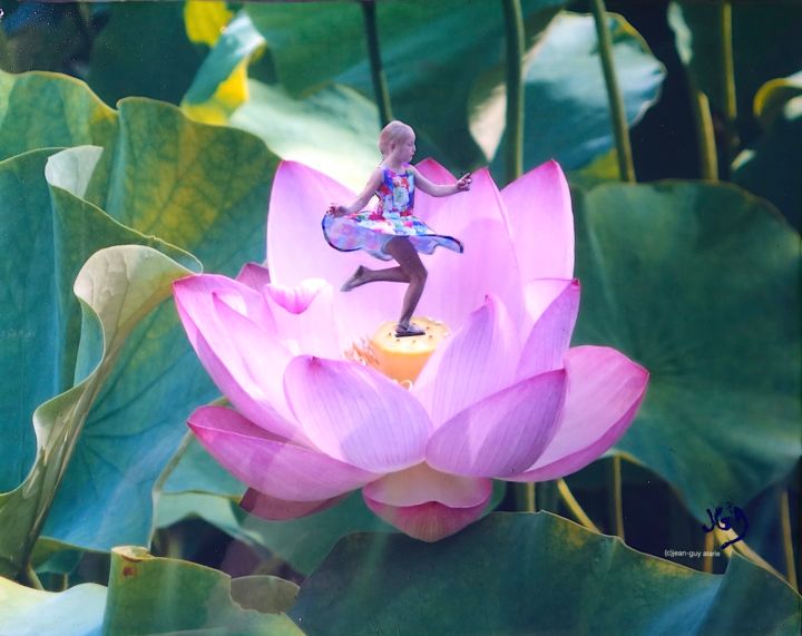 摄影 标题为“Fleur de lotus” 由Jean-Guy Alarie, 原创艺术品, 操纵摄影