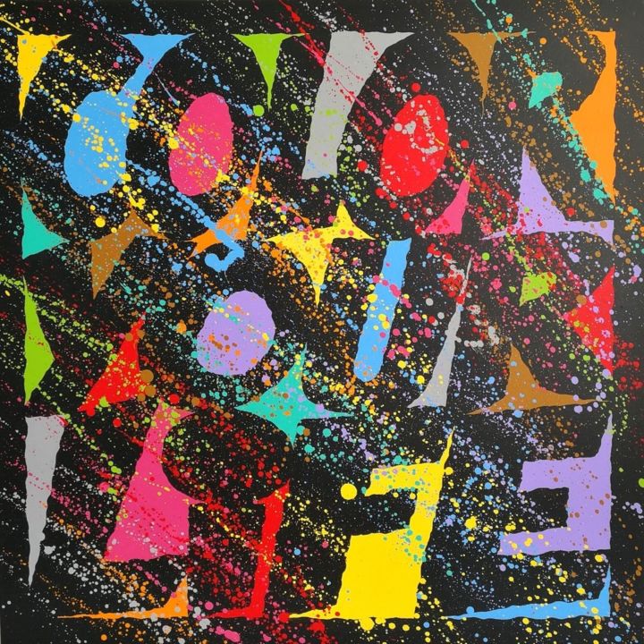 Peinture intitulée "Color your life" par Jean Jam, Œuvre d'art originale, Acrylique Monté sur Châssis en bois