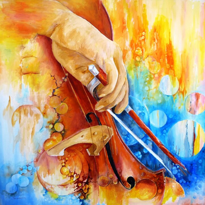 Картина под названием "-Concerto-" - Jean Jourdan, Подлинное произведение искусства, Акрил Установлен на Деревянная рама для…