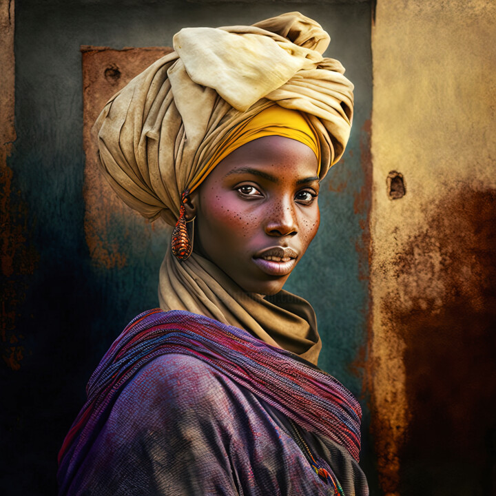 Portrait, woman, African American, age - AI Photo Generator - starryai