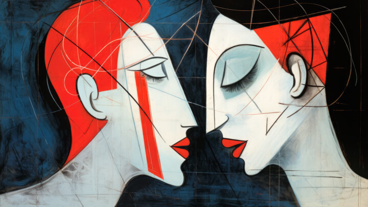 Arte digital titulada "Love 1" por Jean Luc Michon, Obra de arte original, Imagen generada por IA