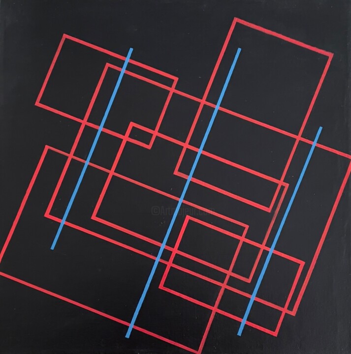 Ζωγραφική με τίτλο "Rectangles I" από Jean-Marc Gardeux, Αυθεντικά έργα τέχνης, Ακρυλικό