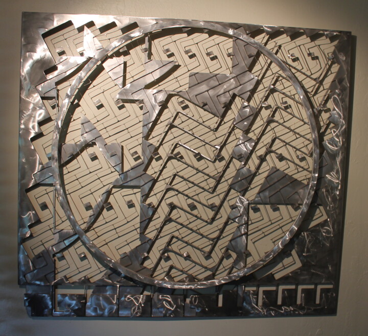 Sculpture titled "Sans titre." by Jean-Marc Tétro, Original Artwork, Metals Mounted on Metal