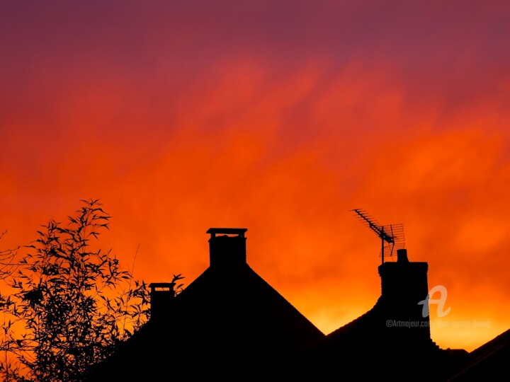 Photography titled "Ciel en feu" by Jean-Michel Liewig, Original Artwork