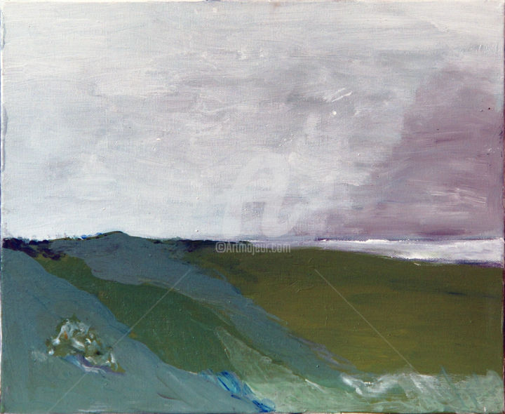 Malerei mit dem Titel "ciel mixte sur toil…" von Jean-Noël Bouet, Original-Kunstwerk, Acryl