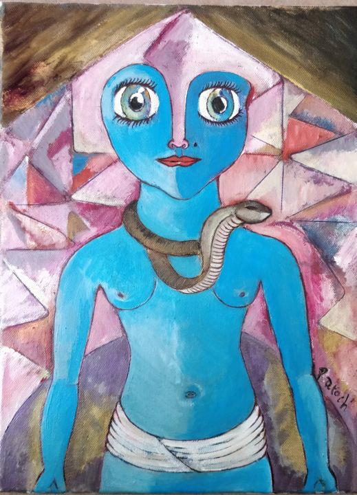 Peinture intitulée "SHIVA" par Patoch', Œuvre d'art originale