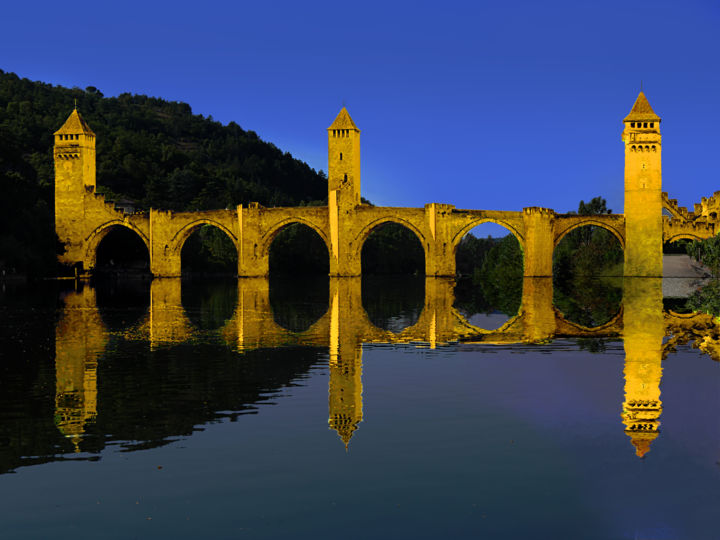 Cahors Pont Valentre Jpg Photography By Jean Paul Martin Artmajeur