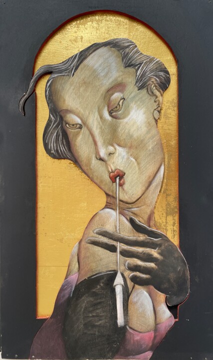 Картина под названием "Doux souvenirs, lon…" - Jean-Pierre Ceytaire, Подлинное произведение искусства, Масло