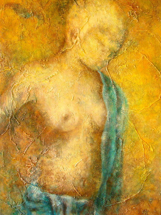 Pittura intitolato "le-bain.jpg" da Luce Chable, Opera d'arte originale