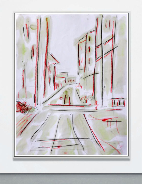 Painting titled "DRIVE" by Jean Mirre, Original Artwork, Oil