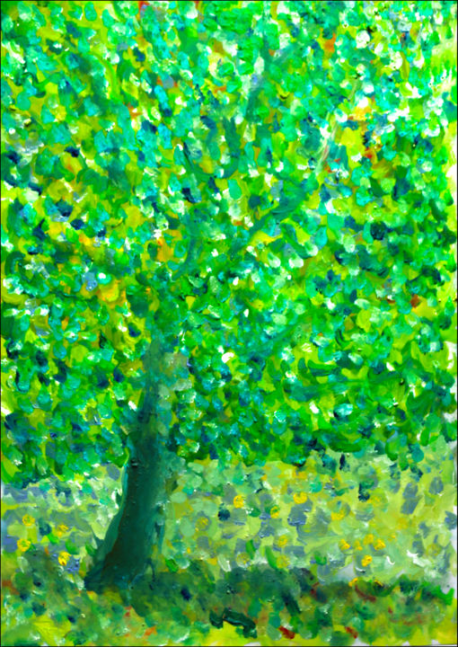 Peinture intitulée "Veinarbre" par Jean Mirre, Œuvre d'art originale, Huile