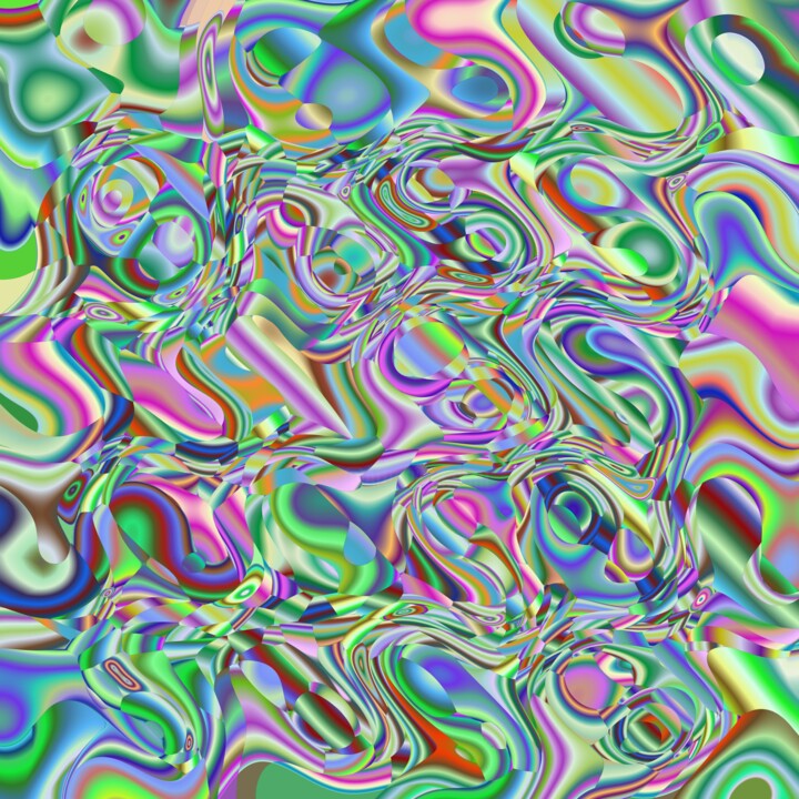 Цифровое искусство под названием "Happy Bubbles - #15…" - Jeb Gaither, Подлинное произведение искусства, 2D Цифровая Работа