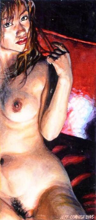 제목이 ""Noir Nude""인 미술작품 Jeff Cornish로, 원작, 아크릴