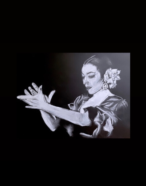 Dibujo titulada "Rosa" por Jennifer Jane, Obra de arte original, Lápiz