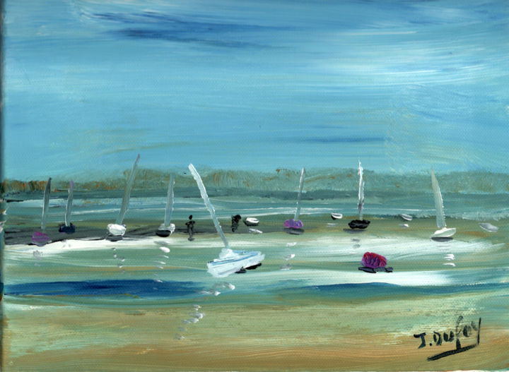 Peinture intitulée "2017-03-31-baie-de-…" par Jérôme Dufay, Œuvre d'art originale, Acrylique