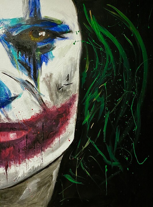 Painting titled "The Joker" by Jerome Garcia, Original Artwork, Acrylic