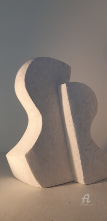 Sculpture intitulée "Couple" par Jerome Guibert, Œuvre d'art originale, Pierre