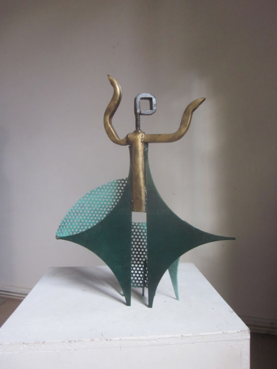 Sculpture titled "Danseuse soufi" by Jérôme Danikowski, Original Artwork, Metals