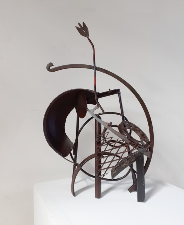 Sculptuur getiteld "Mécanique céleste" door Jérôme Danikowski, Origineel Kunstwerk, Metalen