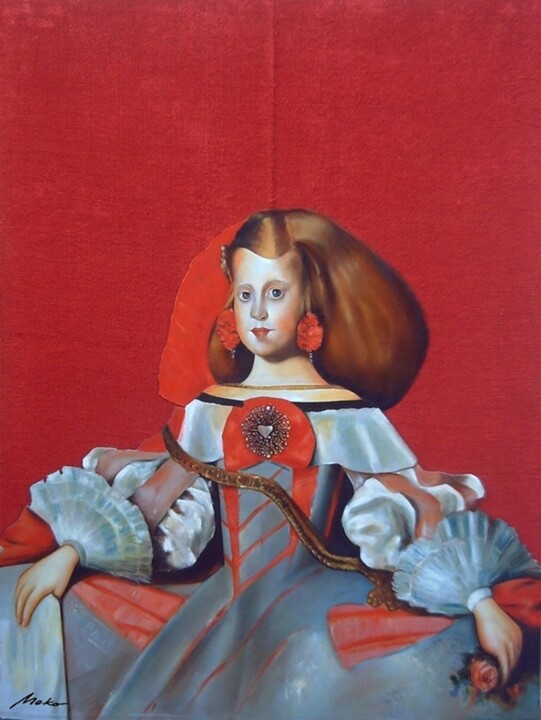 Peinture intitulée "Infanta" par Jesús Meco, Œuvre d'art originale, Huile Monté sur artwork_cat.