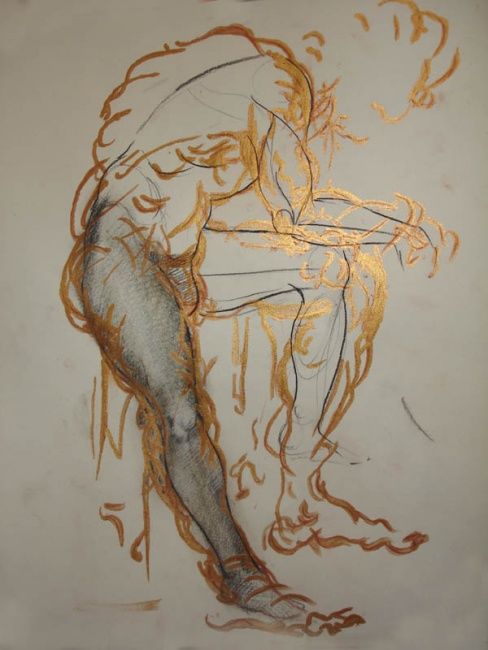 Drawing titled "desnudo" by Jesus Loayza, Original Artwork