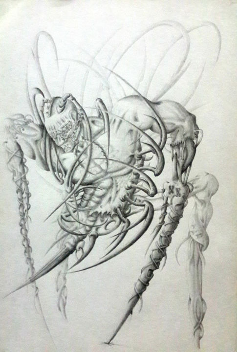 Drawing titled "mutilation of faral…" by Jimmy Bellorin, Original Artwork