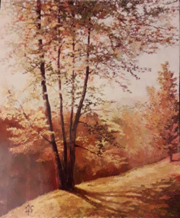 Pintura titulada "Forêt de Sainte-Gen…" por Jm Guenard, Obra de arte original, Oleo