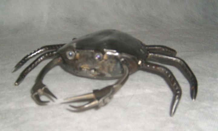 Sculptuur getiteld "crabe.jpg" door Jean Noël Oeil, Origineel Kunstwerk, Metalen