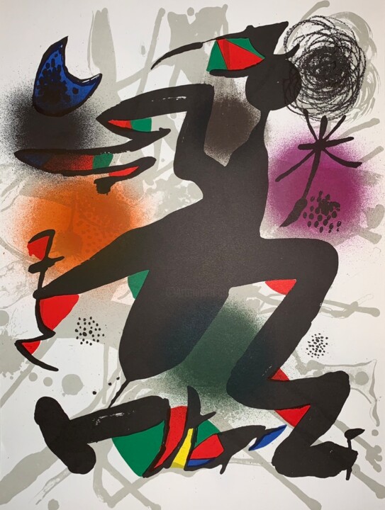 "Originale Non Firma…" başlıklı Baskıresim Joan Miró tarafından, Orijinal sanat, Litografi