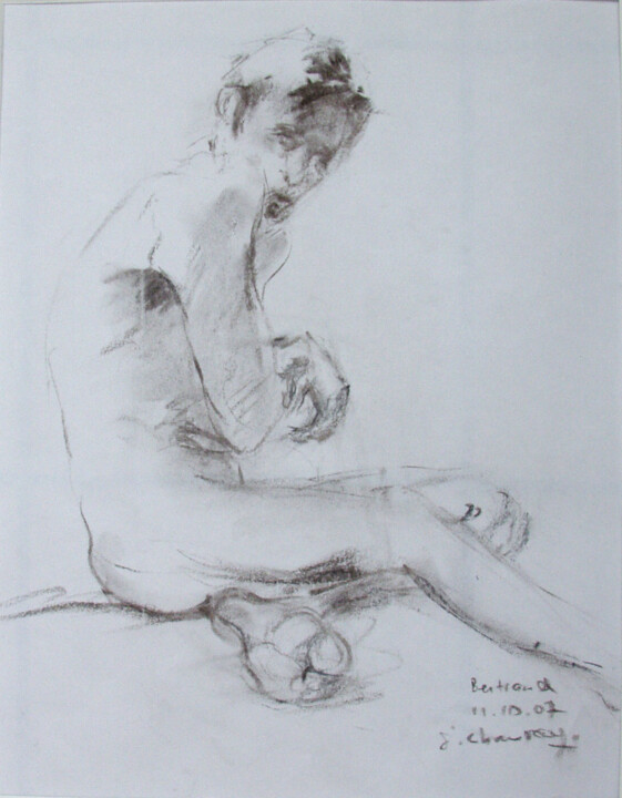 Drawing titled "Bertrand" by Jocelyne Chauveau, Original Artwork, Other