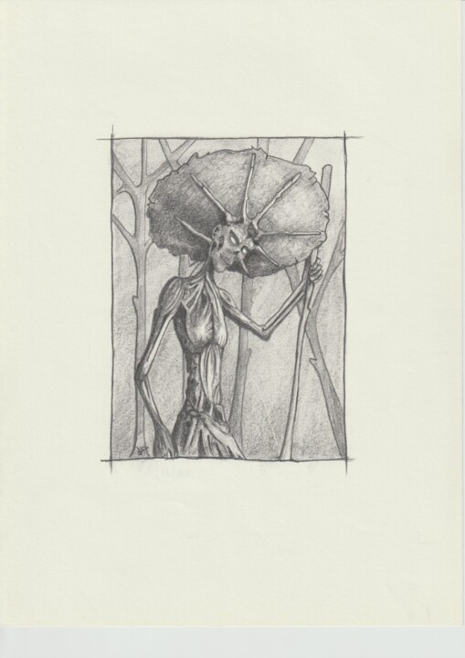 「Reine 03」というタイトルの描画 Joe Danieloによって, オリジナルのアートワーク, 鉛筆