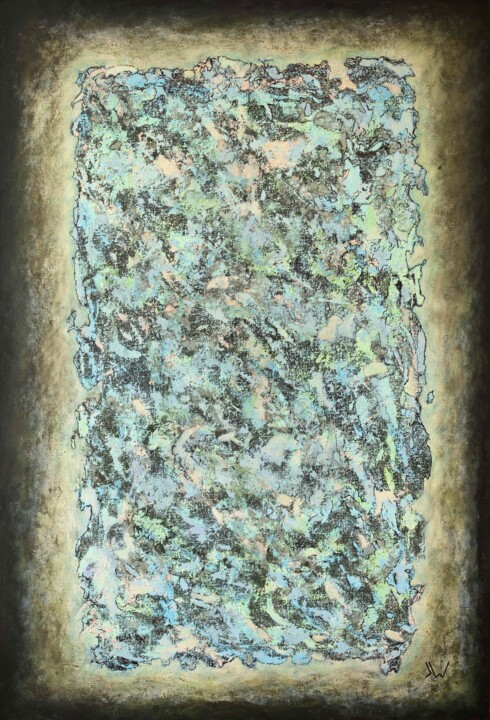 Ζωγραφική με τίτλο "APESANTEUR 2" από Joël Waterkeyn, Αυθεντικά έργα τέχνης, Ακρυλικό