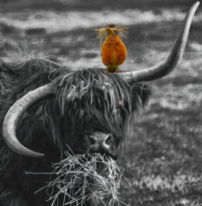 Fotografia intitulada "Scottish Highland C…" por Joe Pate, Obras de arte originais, Fotografia digital