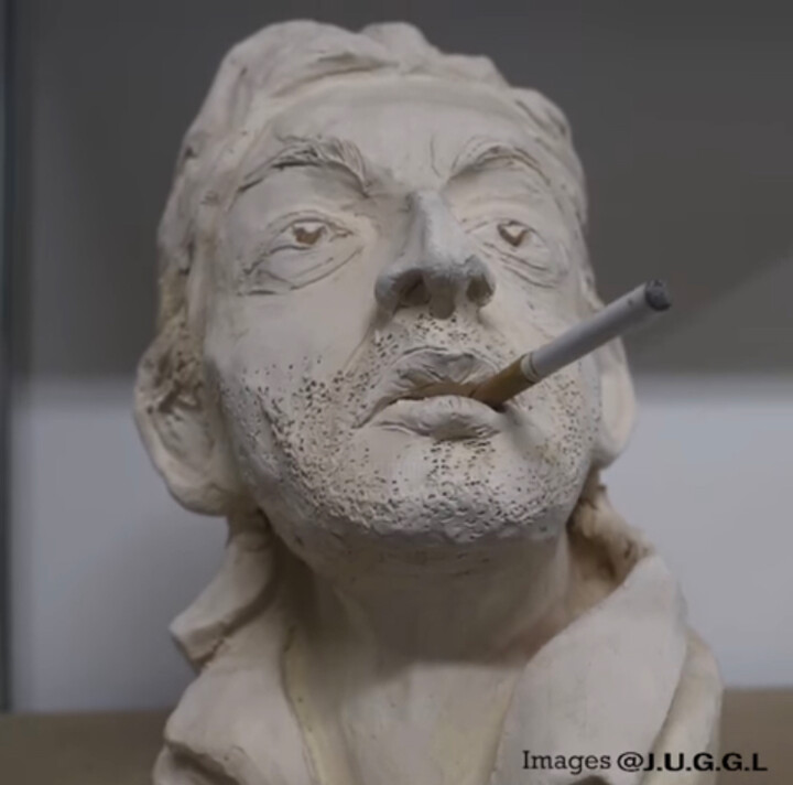 Escultura titulada "Gainsbourg" por Johanne Mcleod, Obra de arte original, Arcilla