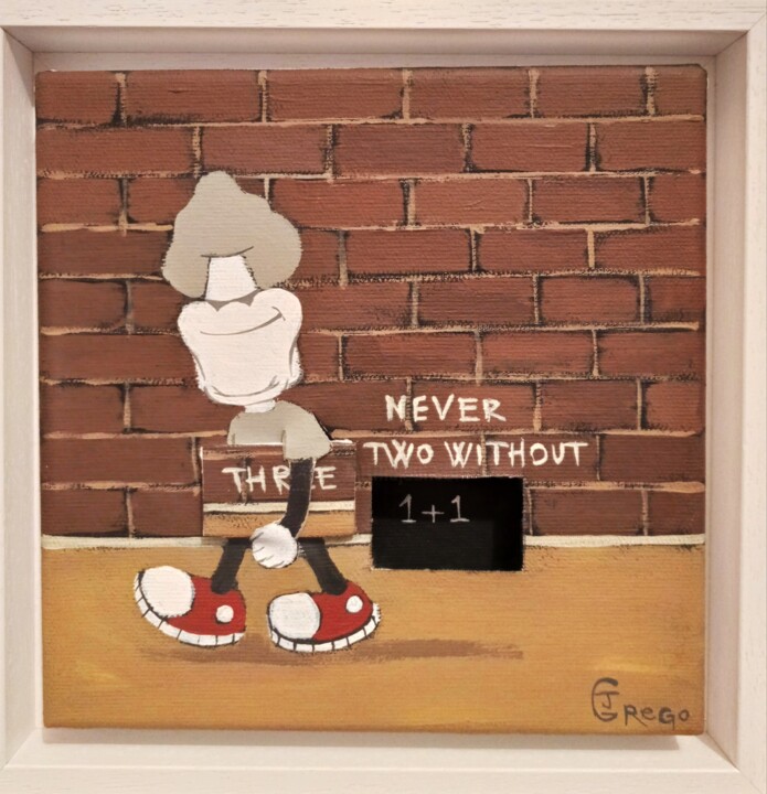 Painting titled "Never 2 without..." by Jonathan Grego, Original Artwork, Acrylic